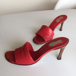 Barneys NY - Vintage! Free Lance Sexy Red Suzy Mule